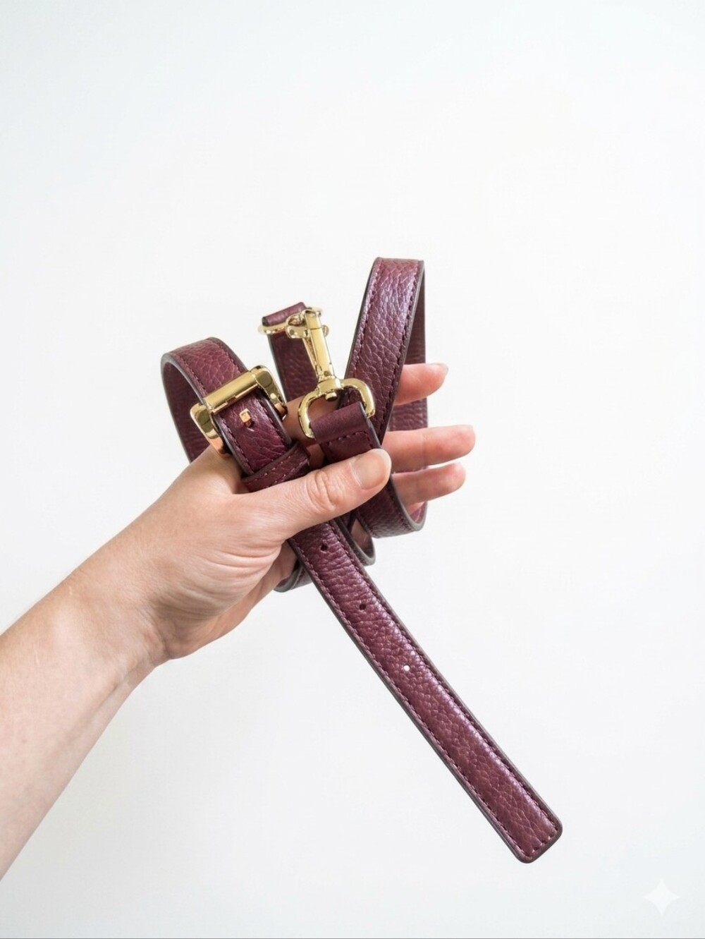 Genuine Michael Kors Adjustable Handbag Strap Pebbled Leather Gold Hardware 41"